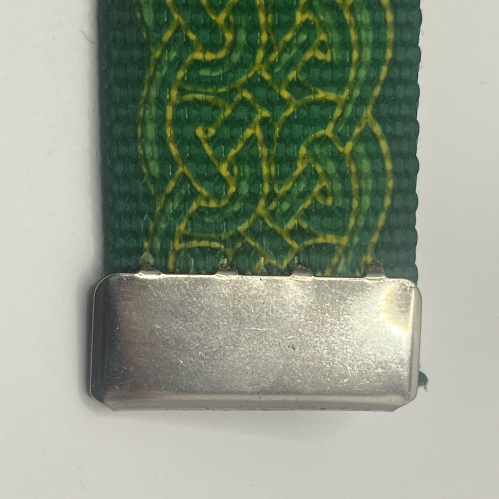 Green And Gold Irish Celtic Knot Belt 48" (Without Buckle) - Picture 3 of 5